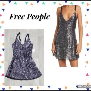 NWT Free People “Gold Rush” Mini Dress XS